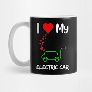 I love electric cars funny electric vehicle owner heart Mug